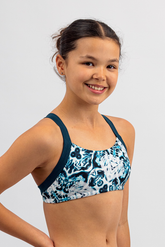 Girls Chlorine Proof Two Piece Top - Winter Blast